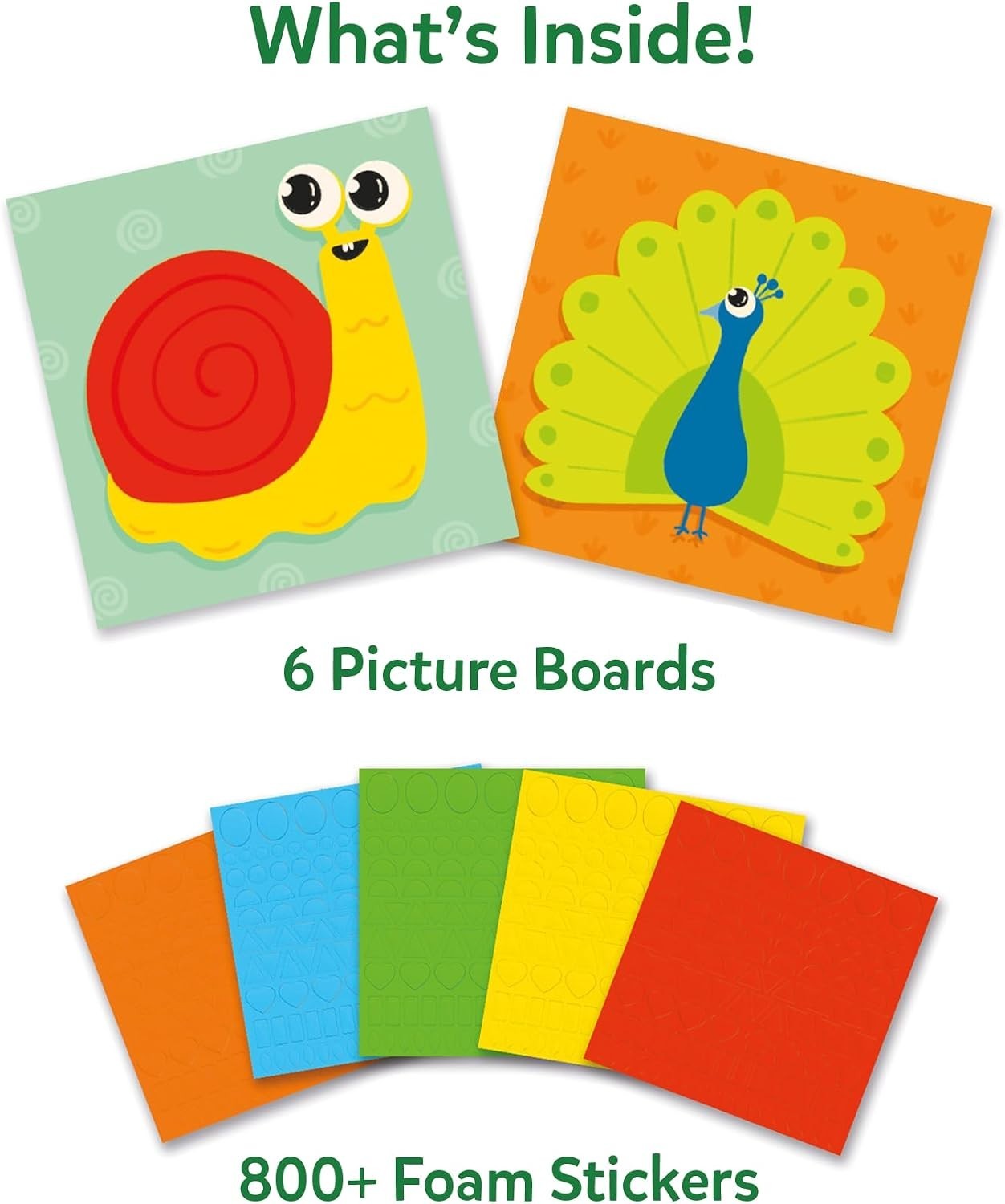 Travel-Friendly Foam Sticker Art Set for Kids – 800+ Animal Stickers Included