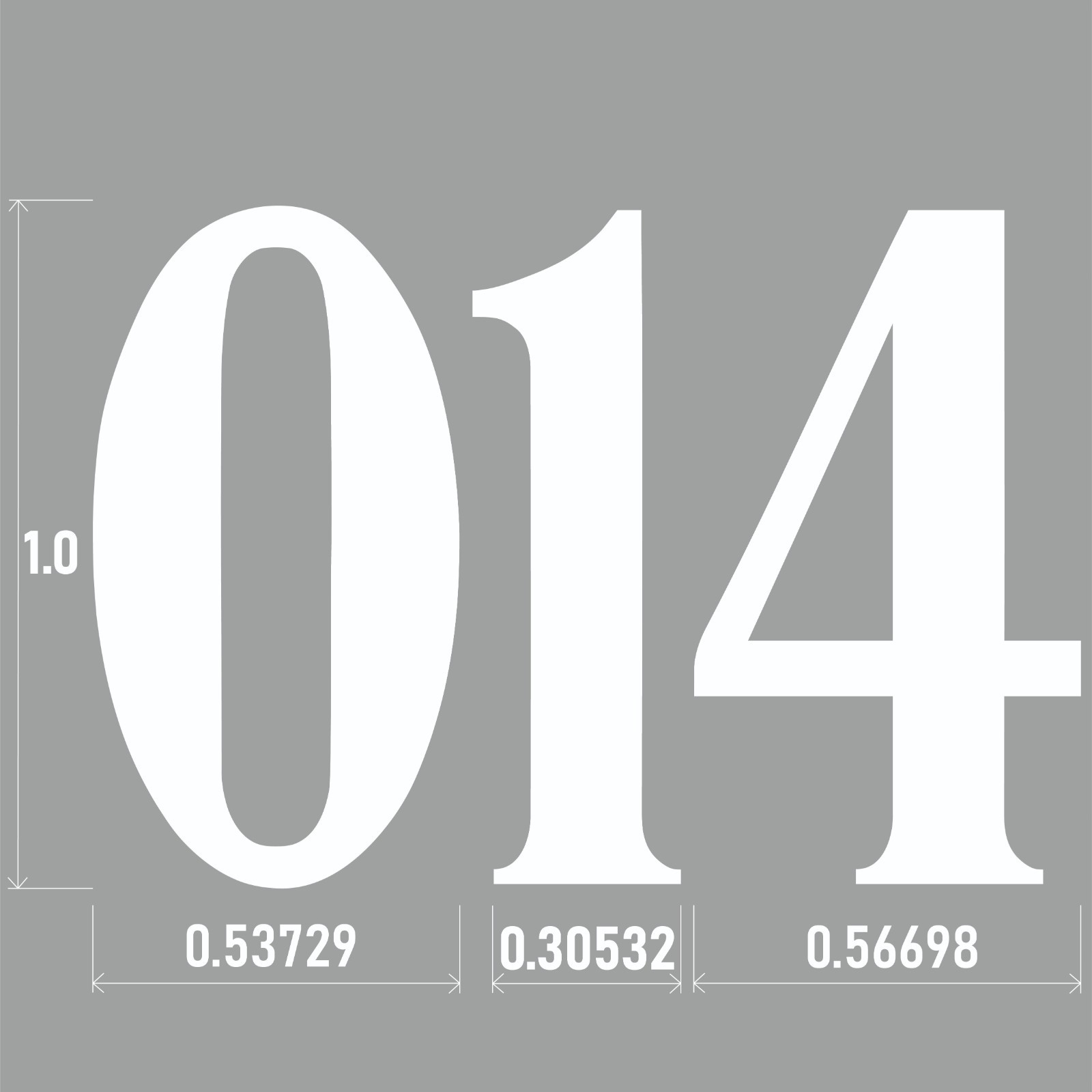 1-10 5x+ School Book Outdoor Vinyl Decal Numbers for Mailbox Door Address Locker