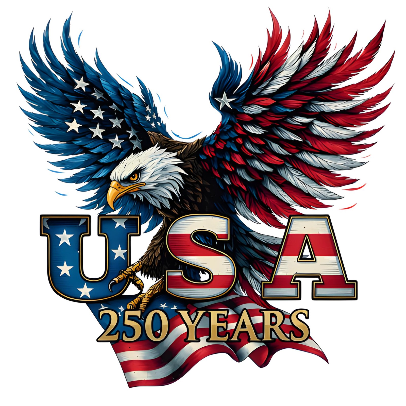 2pcs USA 250th Anniversary Merchandise Patriotic 17762026 Vinyl Car Decals a…