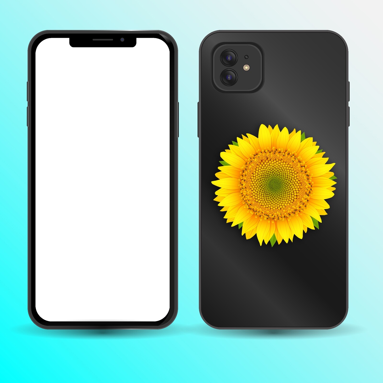 Bright Sunflower Sticker Yellow Car Vinyl Decal Sun Flower Window Bumper