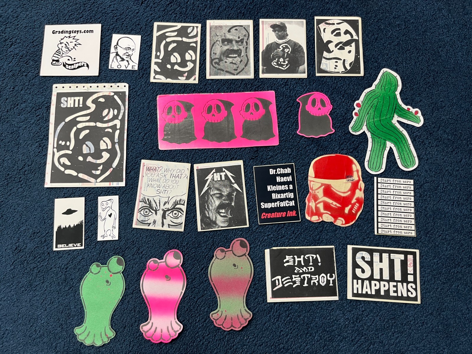 VTG Graffiti Street Art Sticker Pack Loose Lot Collection Label 228 x22 1403