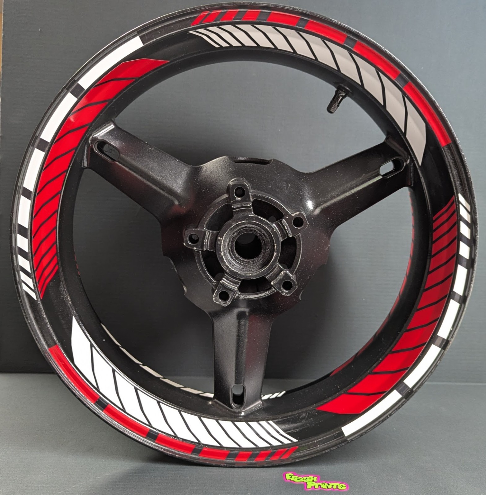 RED & WHITE Wheel Wrap Rim Stripes Inner Decals Tape Stickers for CBR 600RR