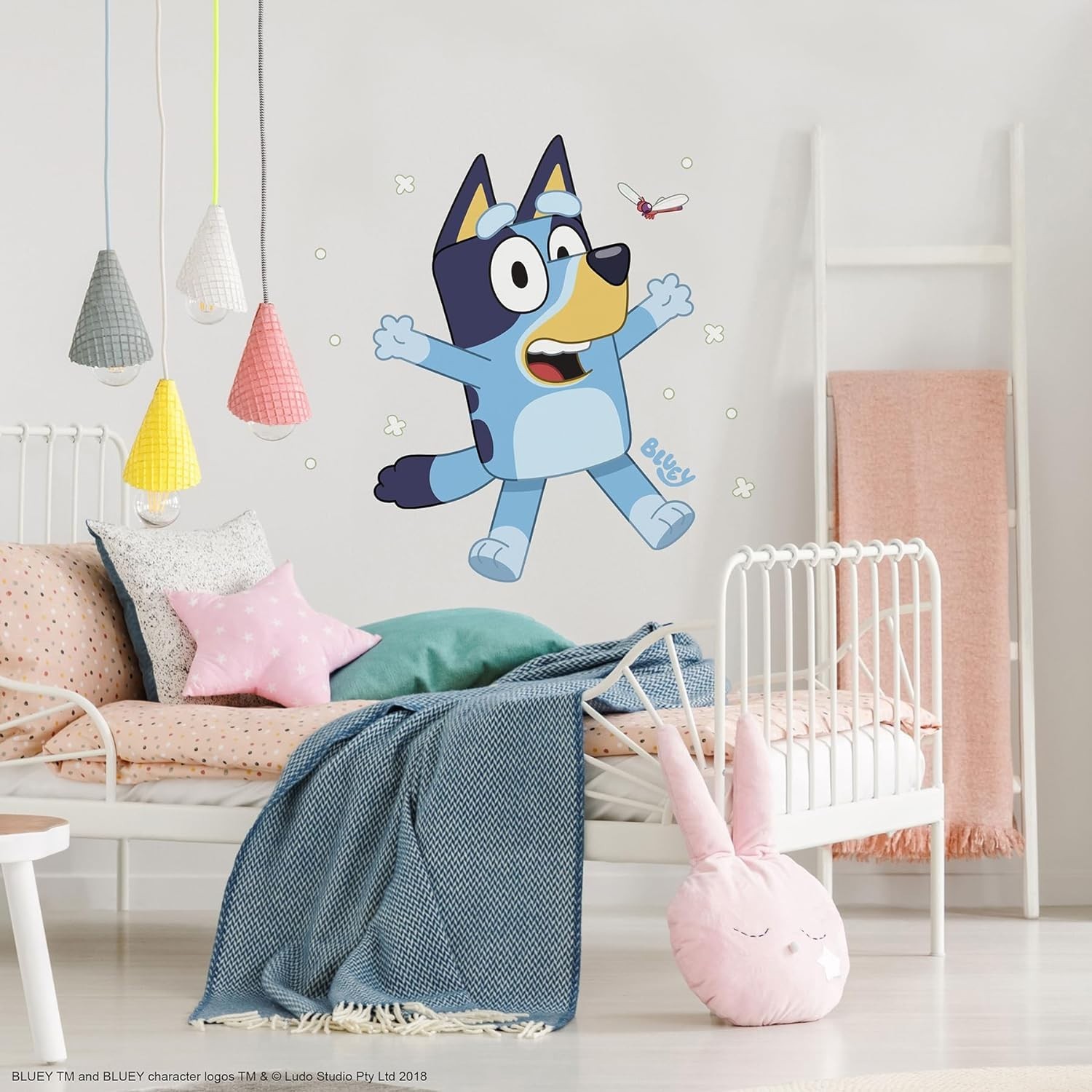 Playful Bluey Giant Wall Decals – 17 Removable Stickers for Creative Spaces