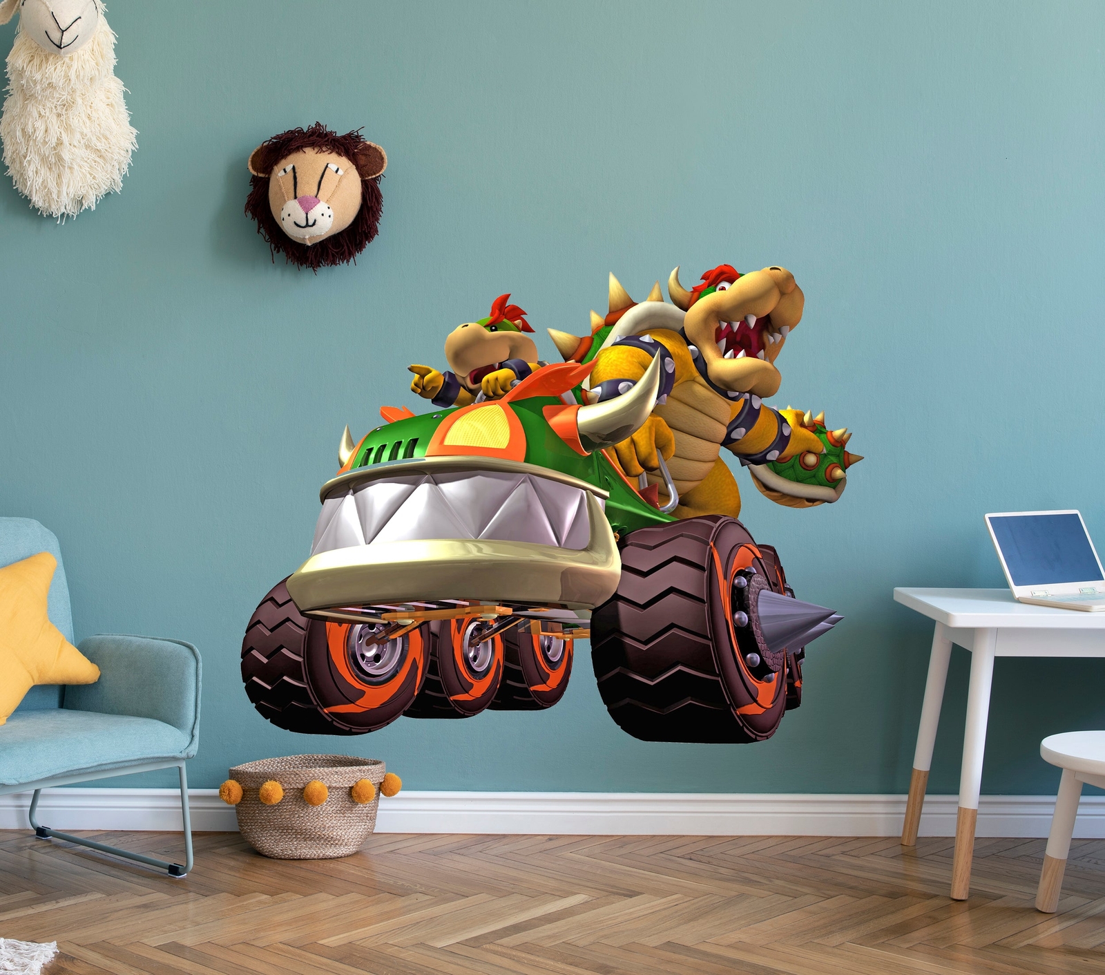 Bowser Super Mario Bros Kart Wall Decal Sticker Kids Home Decor Art SMR05