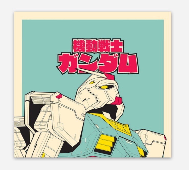 3 Inch Gundam Sticker Matte Finish Dishwasher Safe Anime Retro Bandai Japan