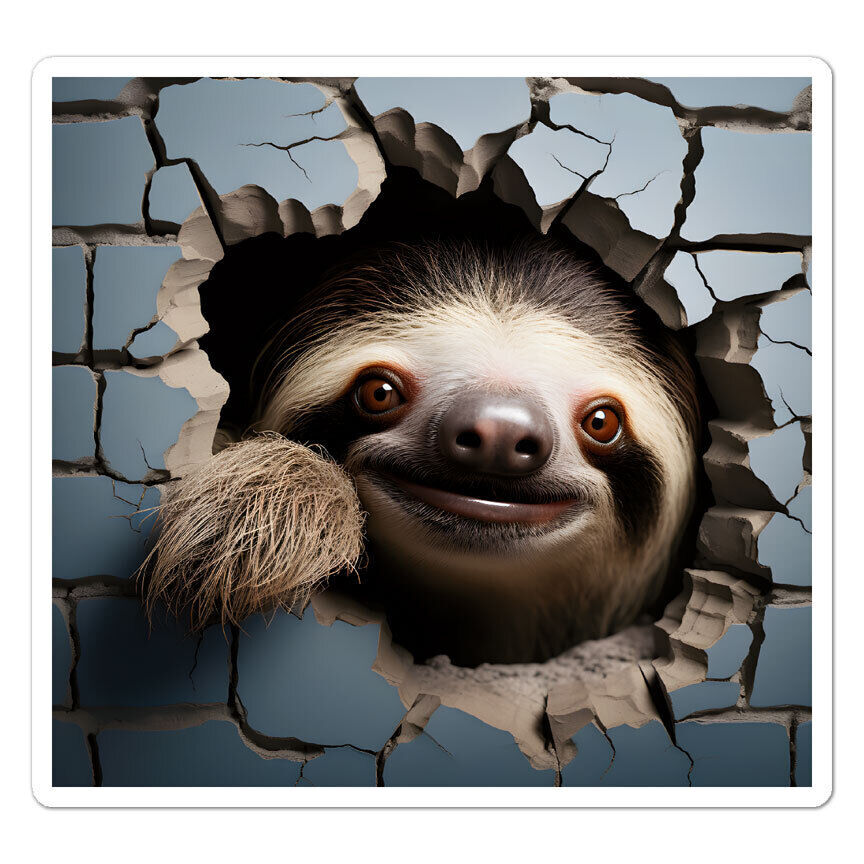 Sloth Broken Wall Sticker Decal