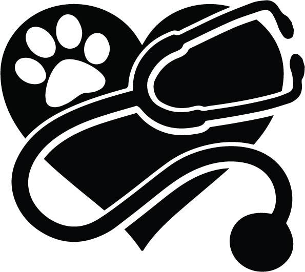4.25″ Vet Decal RVT Veterinary Tech Veterinarian Pet Sticker Heart Pawprint Love