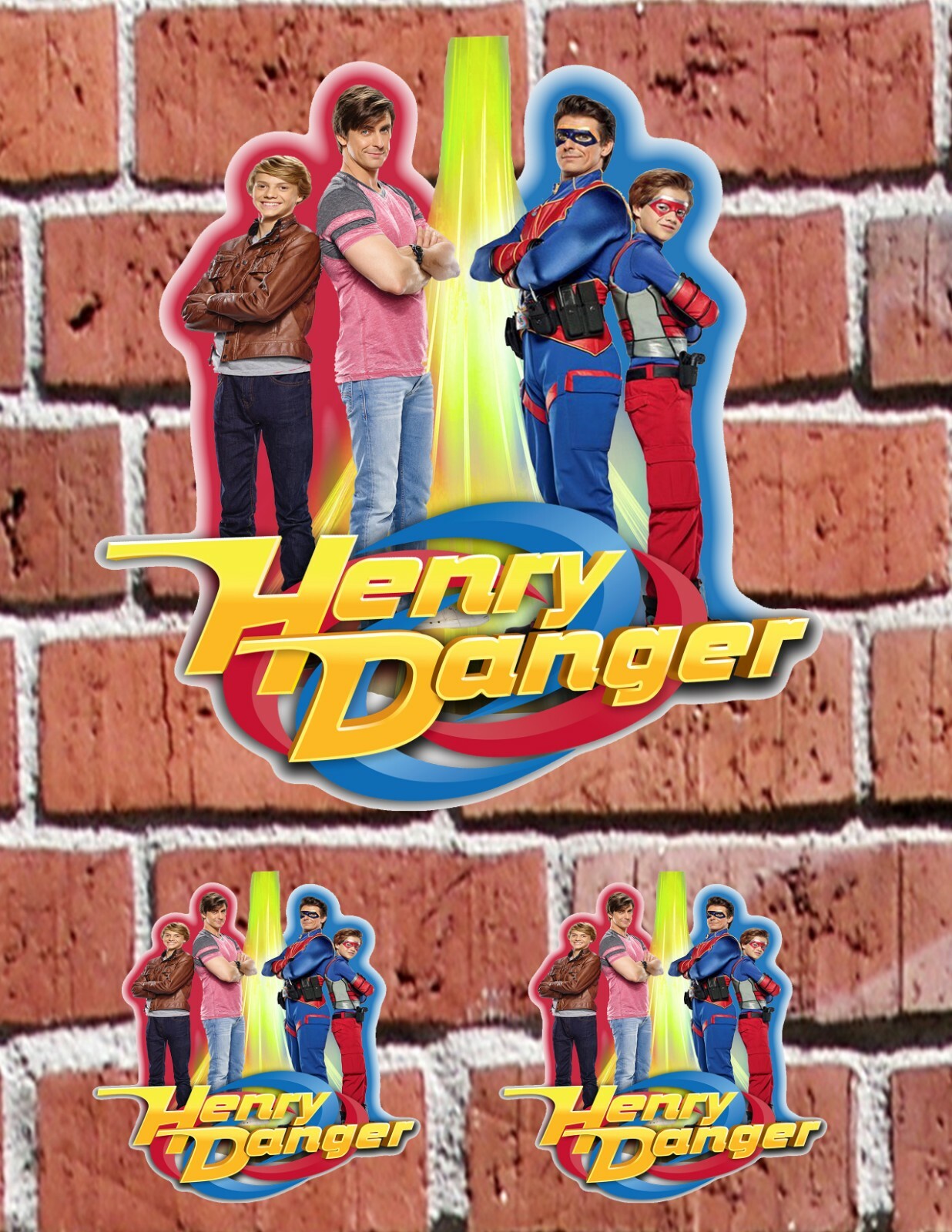 HENRY DANGER SECRET IDENTITIES – 7″ and 3″ DECAL STICKERS for HOME, SCHOOL, AUTO