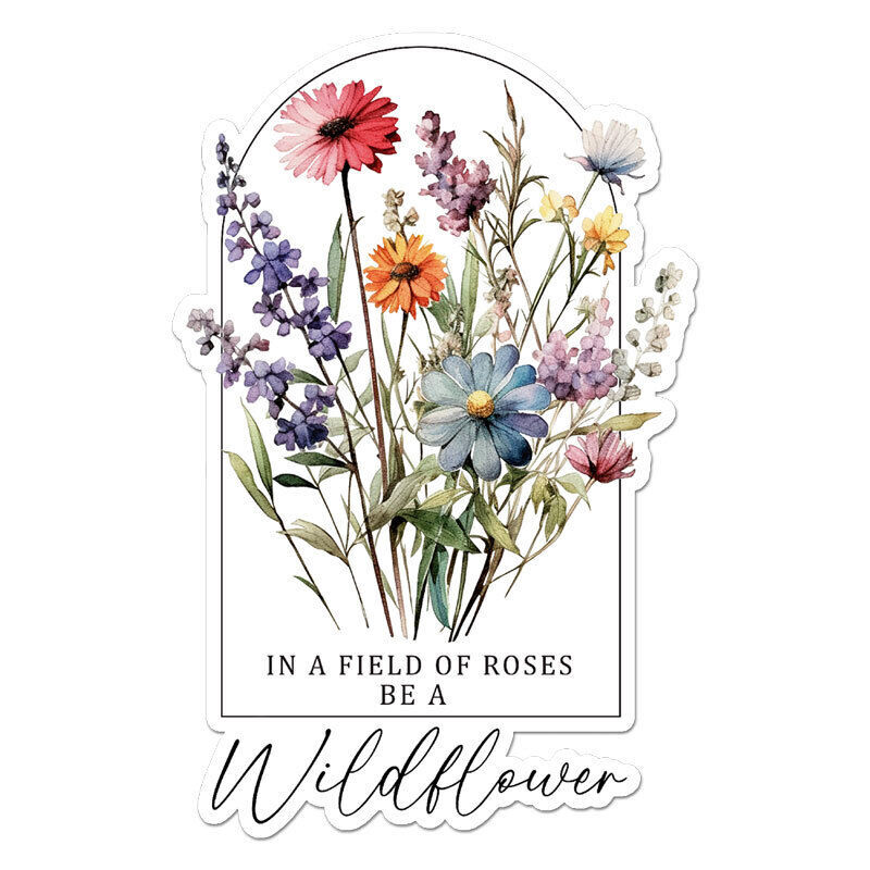 Field Roses Wildflower Sticker Decal