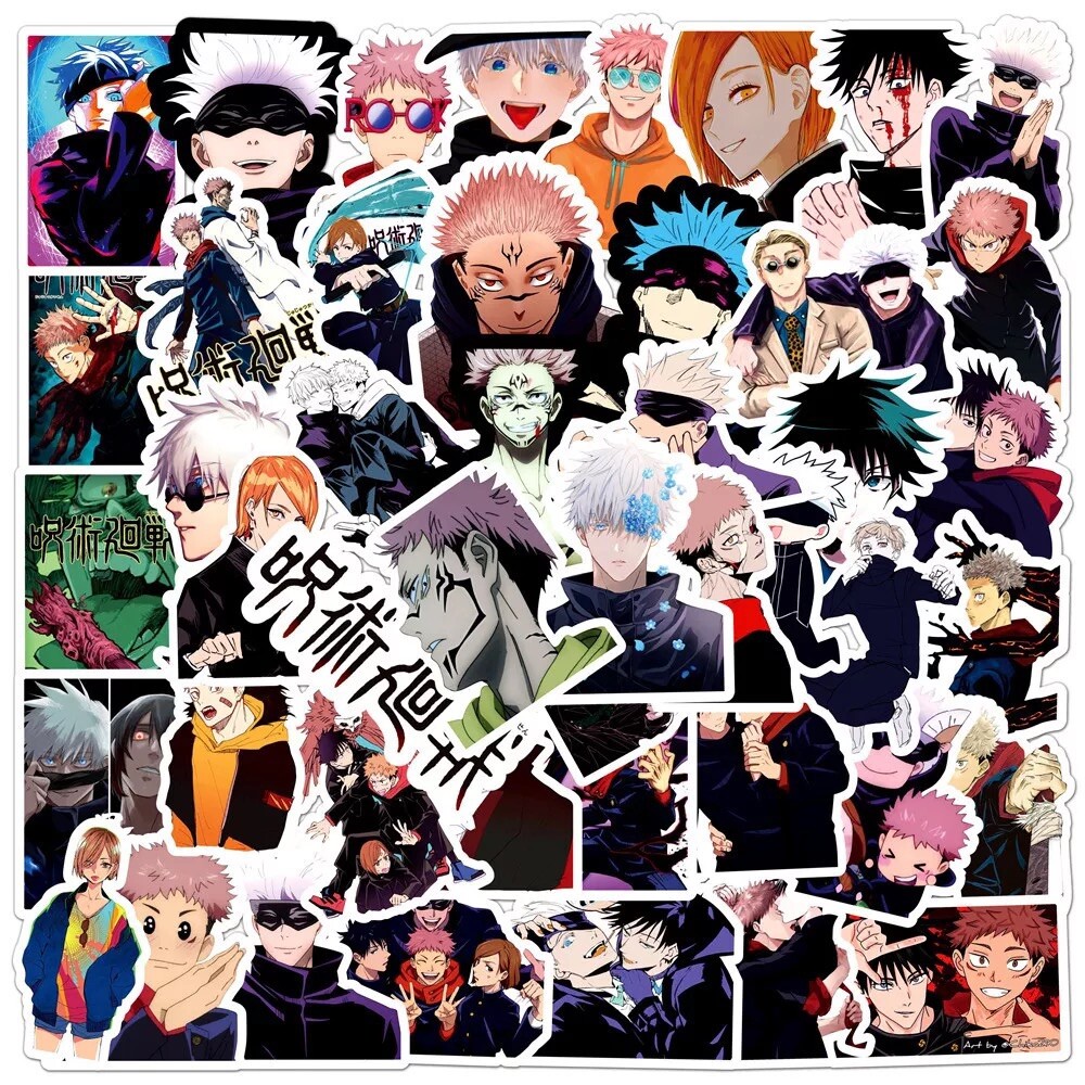 Jujutsu Kaisen Anime Stickers Random 10 PCS – No Duplicate