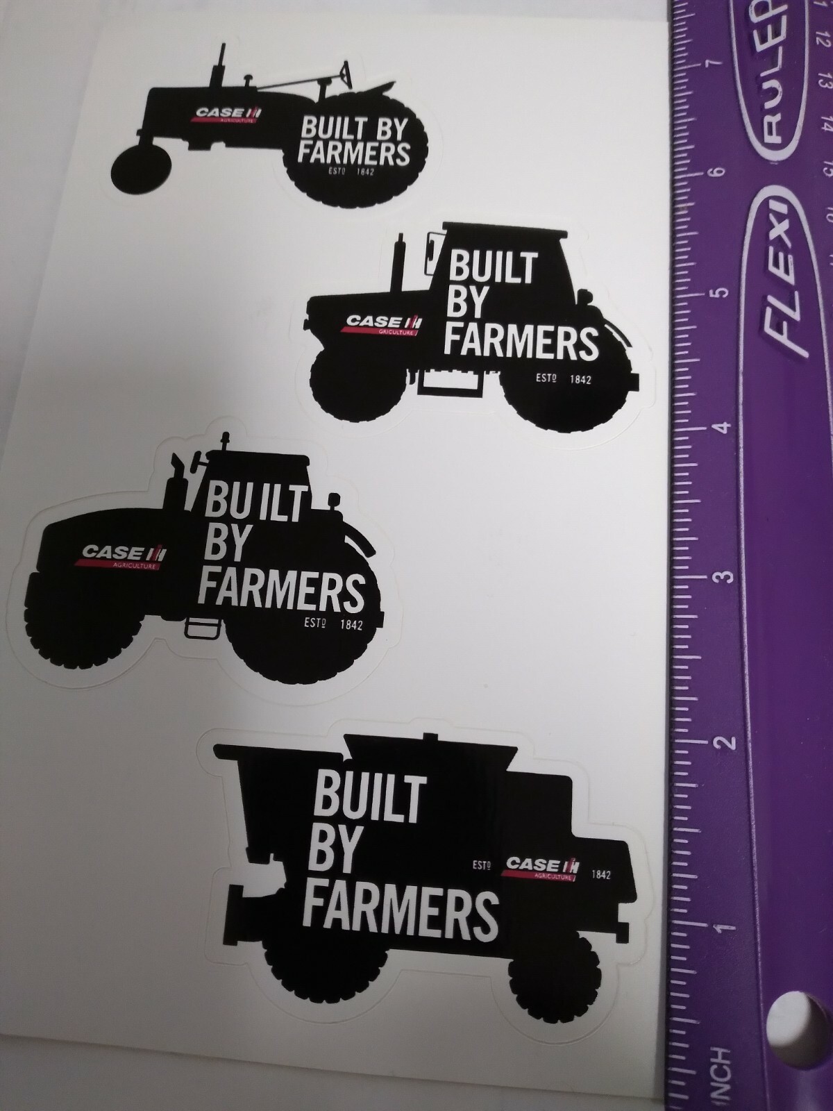 Case IH Built By Farmers Die Cut Equipment Decal / Sticker Sheet