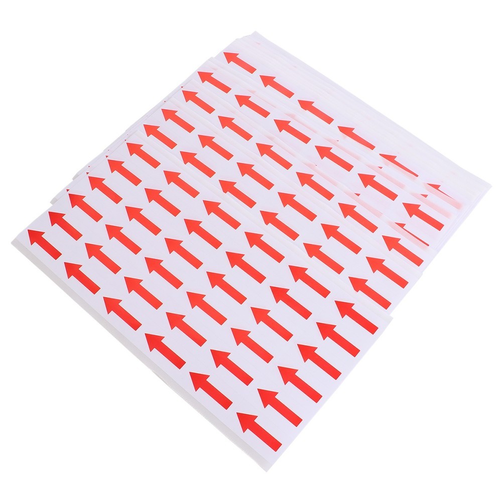 500Pcs Upward Label Red Arrow Sticker Strong Material for Indicating Directions