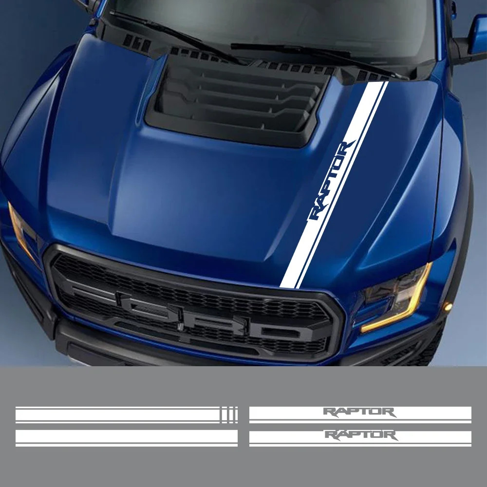 Hood Stripe Style Decal for Ford F-150 / Ranger Raptor | Vinyl Truck Sticker