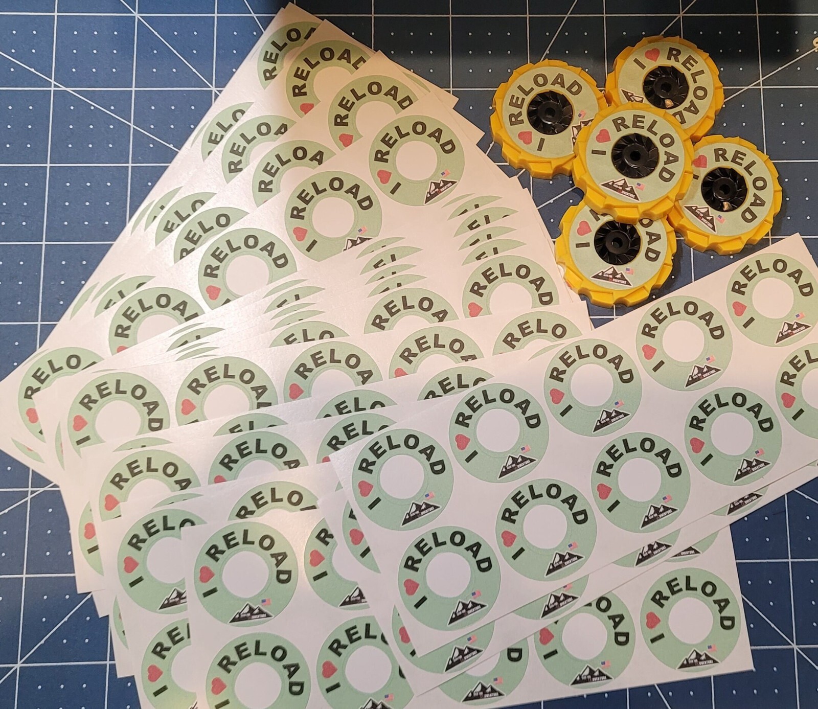 I LOVE RELOAD PAPER DISK WITH ADHESIVE (NO MESS) BY SEEK FOR ADVENTURE (60 Sets)