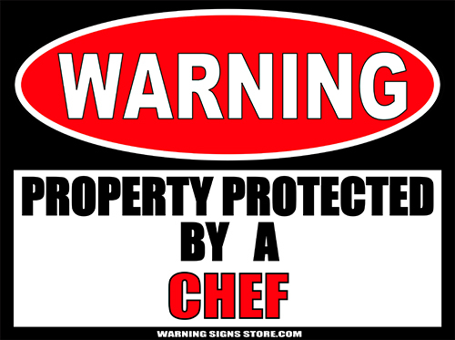 Chef Cook Sticker Funny Kitchen Warning Sticker Decal WS462
