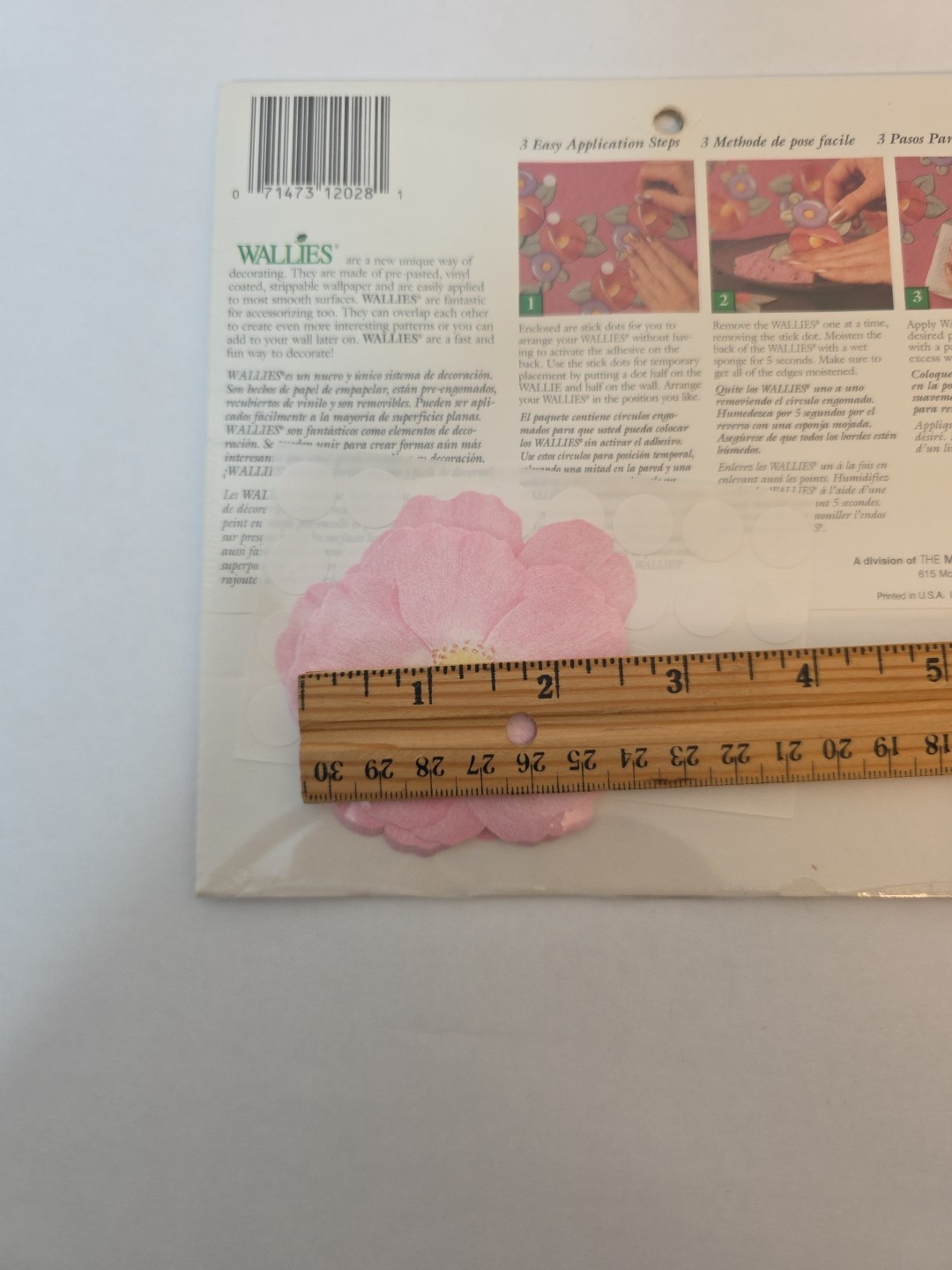 Wallies Pre-Pasted Wallpaper Cutouts #12028 25 Small Pink Rose Wall Borders