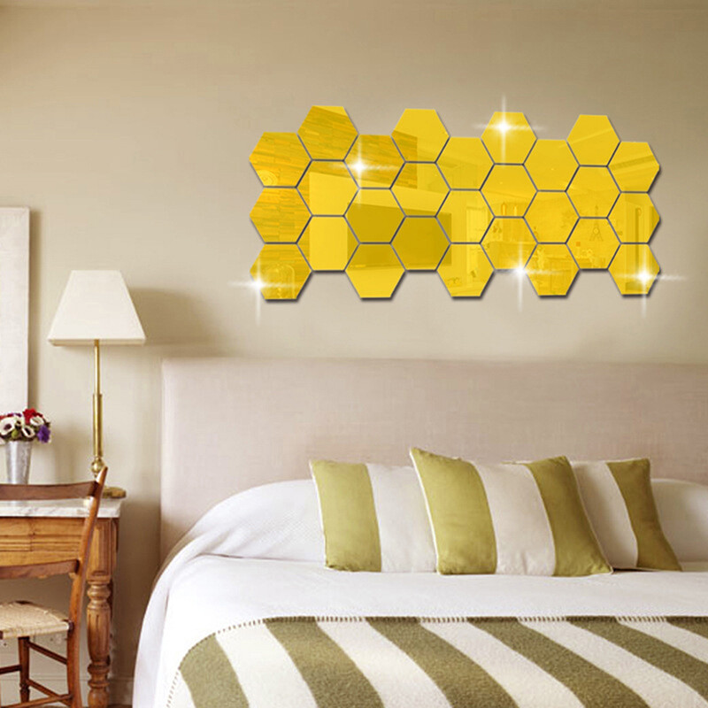 3D Self-adhesive Wall Stickers Waterproof Mirror Acrylic Mural Decal Home Décor