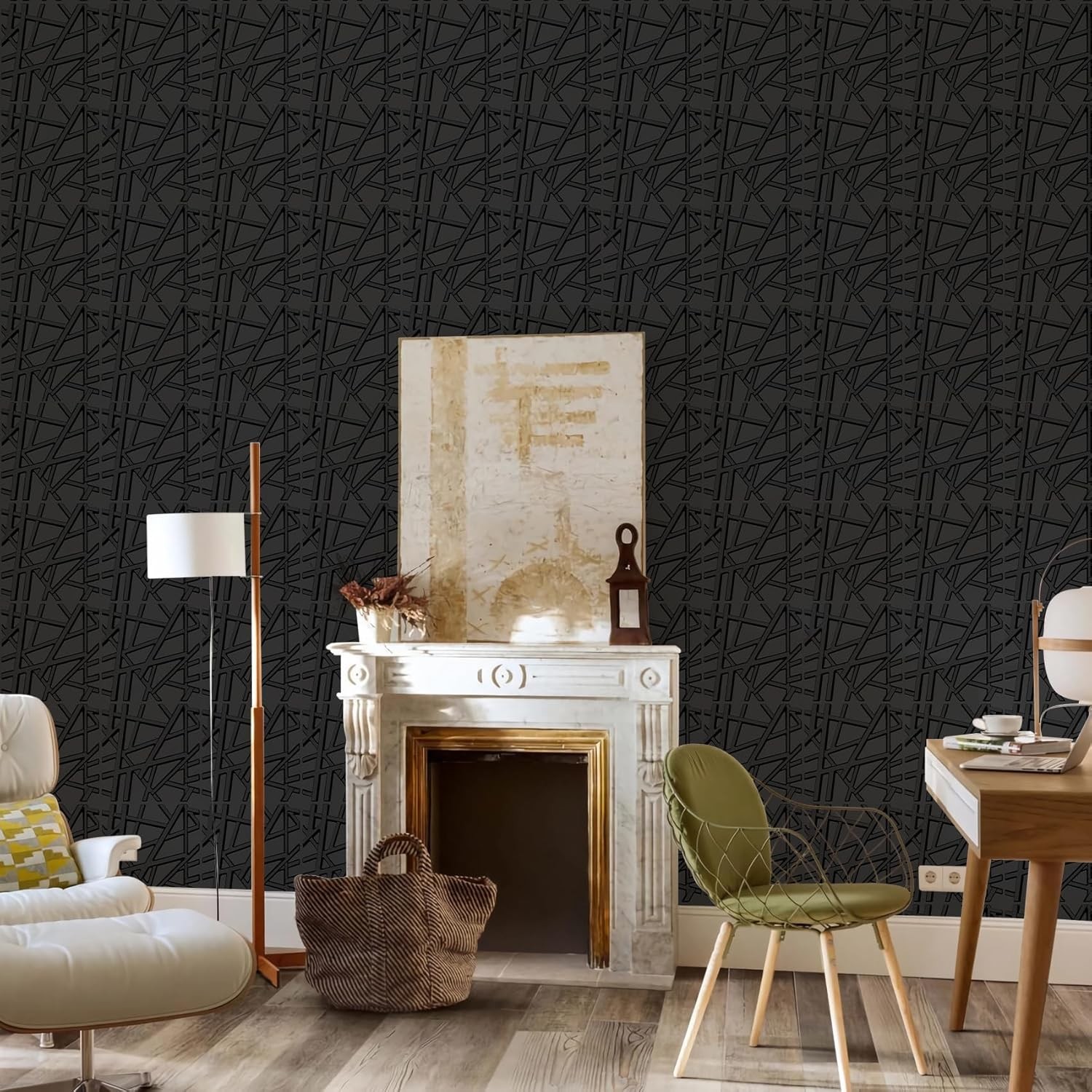 33 Pack 3D Wall Panels Interior Wall Decor 12»x12» Black Accent Textured Wall
