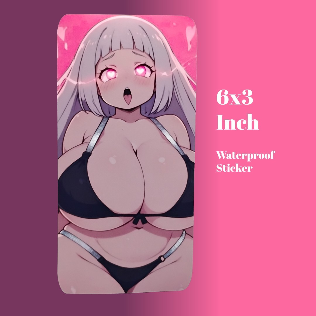 Anime Sexy Waifu Ahegao Glossy Vinyl Ecchi Lewd Decal 6 Inch Waterproof Sticker