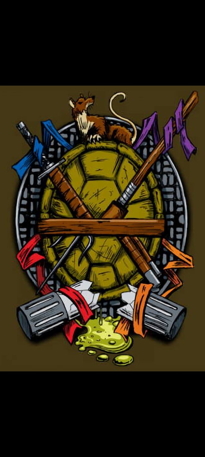 TMNT STICKER X VYNIL HIGH-GLOSS DIE-CUT STICKER X 3X2 INCHES STICKER X