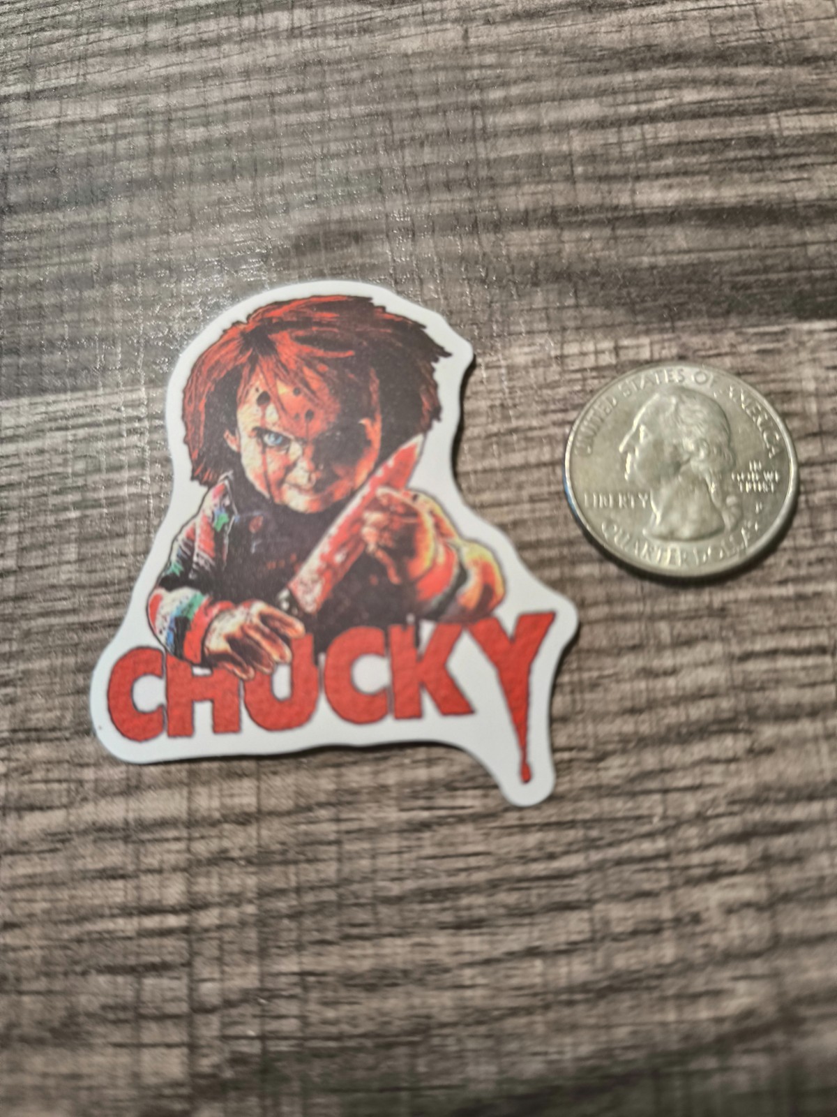 Chucky Holding Bloody Knife Sticker Halloween Horror Free USA SH Child’s Play !!
