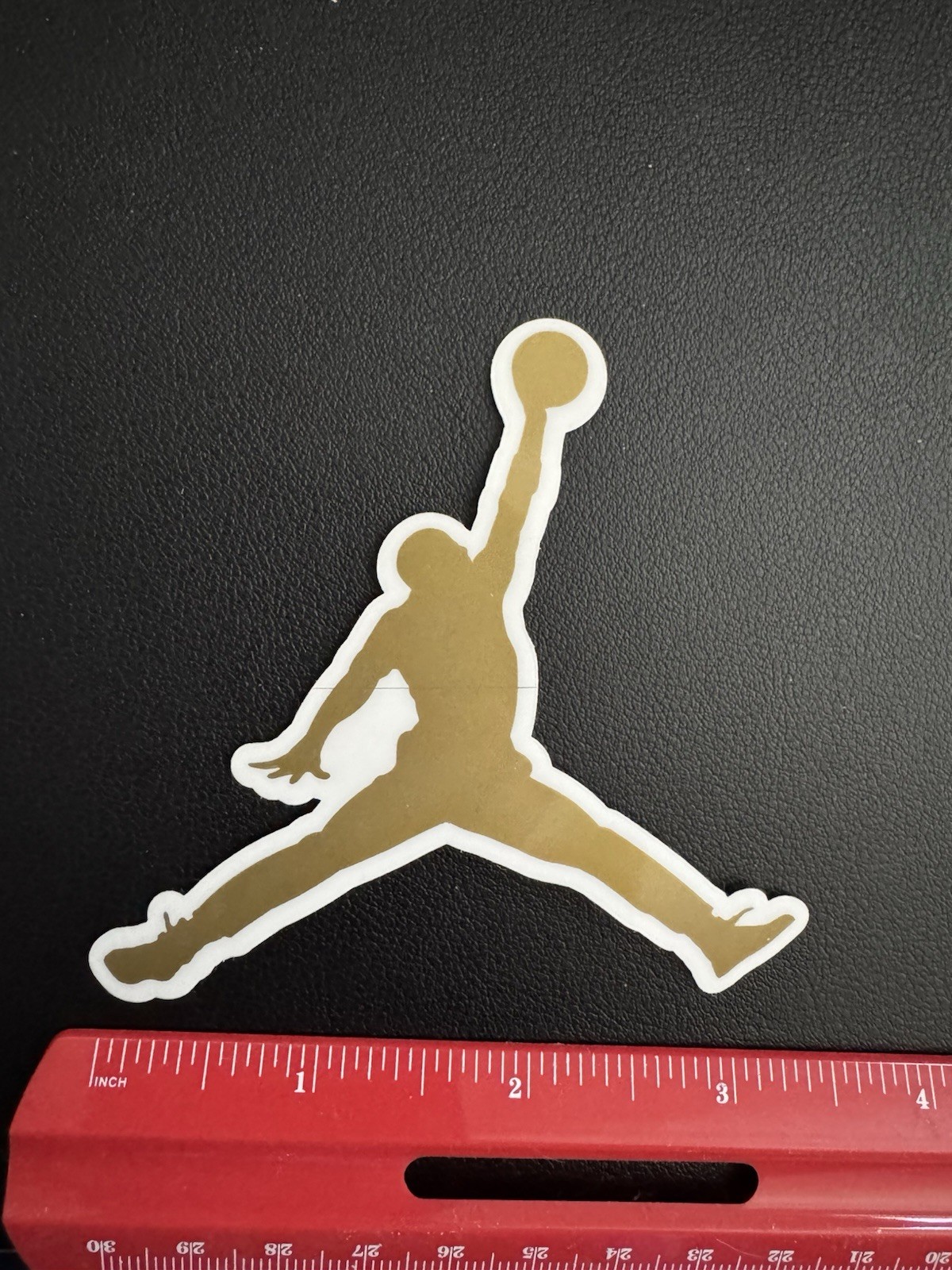 Authentic Air Jordan Jumpman Sticker (Approx 3.5″ x 3.5″) Nike Gold Flight Logo