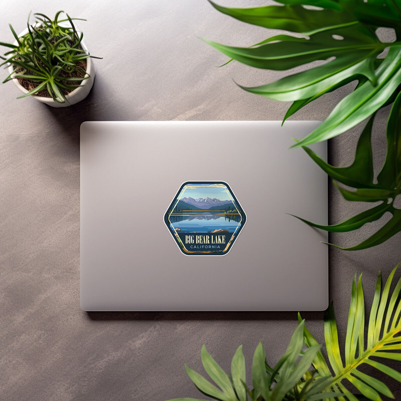 Big Bear Lake Sticker Car Bumper Weatherproof Vinyl Decal