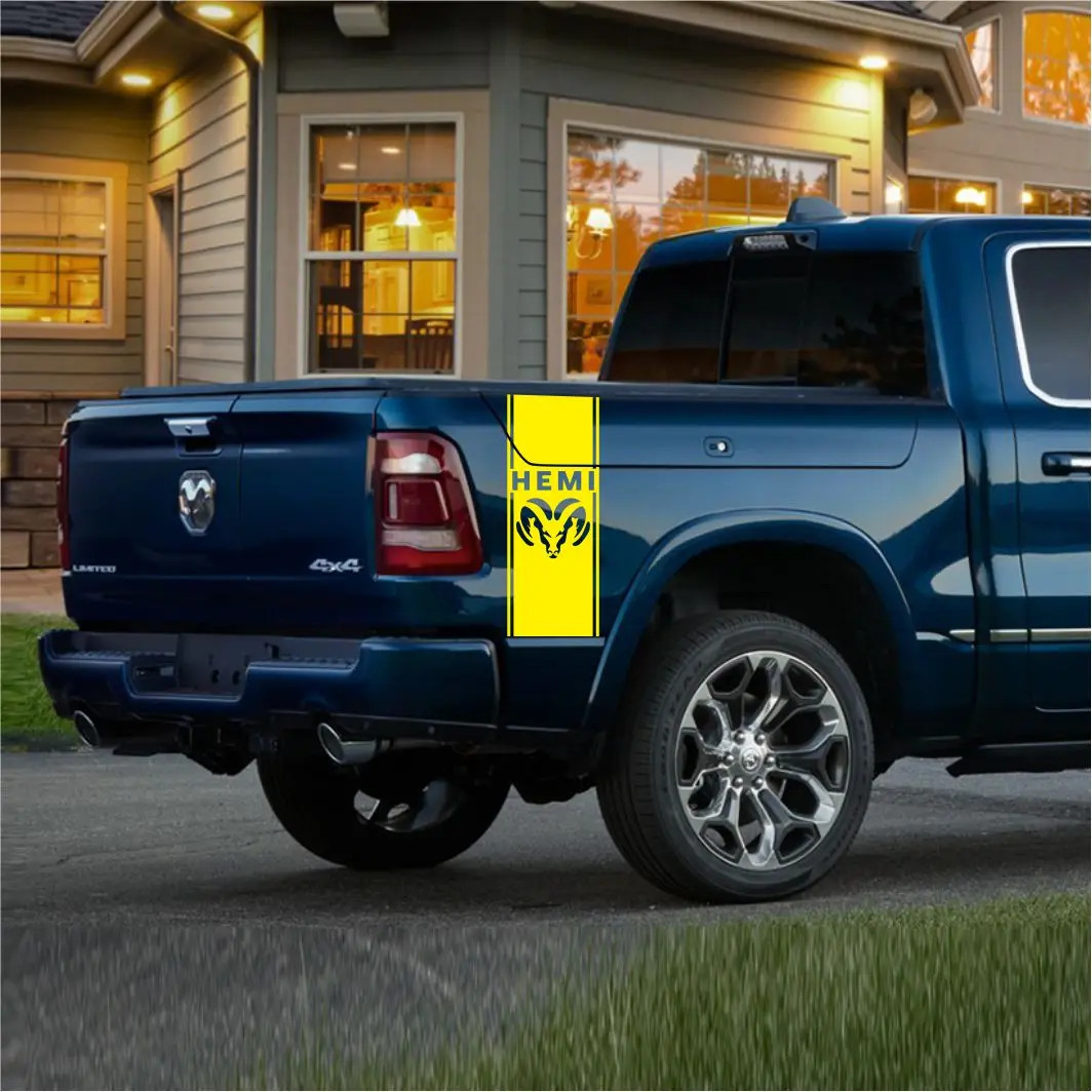 Aftermarket Dodge RAM Creative Stripe Graphic Decal Kit (2 Pcs) – Rear Body Viny