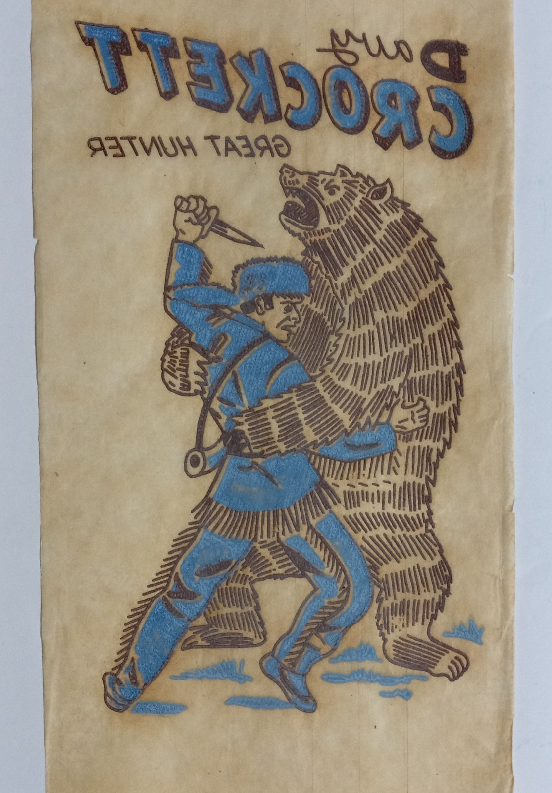 Vintage 1950s Iron On Transfers Davy Crockett (Qty 2 Decals) 3″w x 5.5″h each