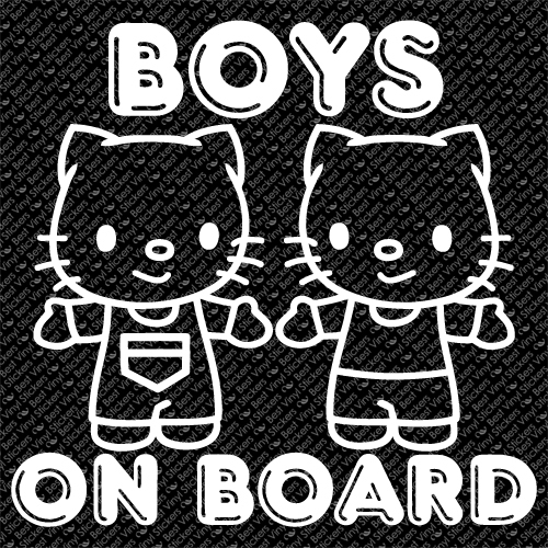 BOYS ON BOARD KIDS BABY BOY GIRL CAR WINDOW VINYL DECAL STICK (BB-4)