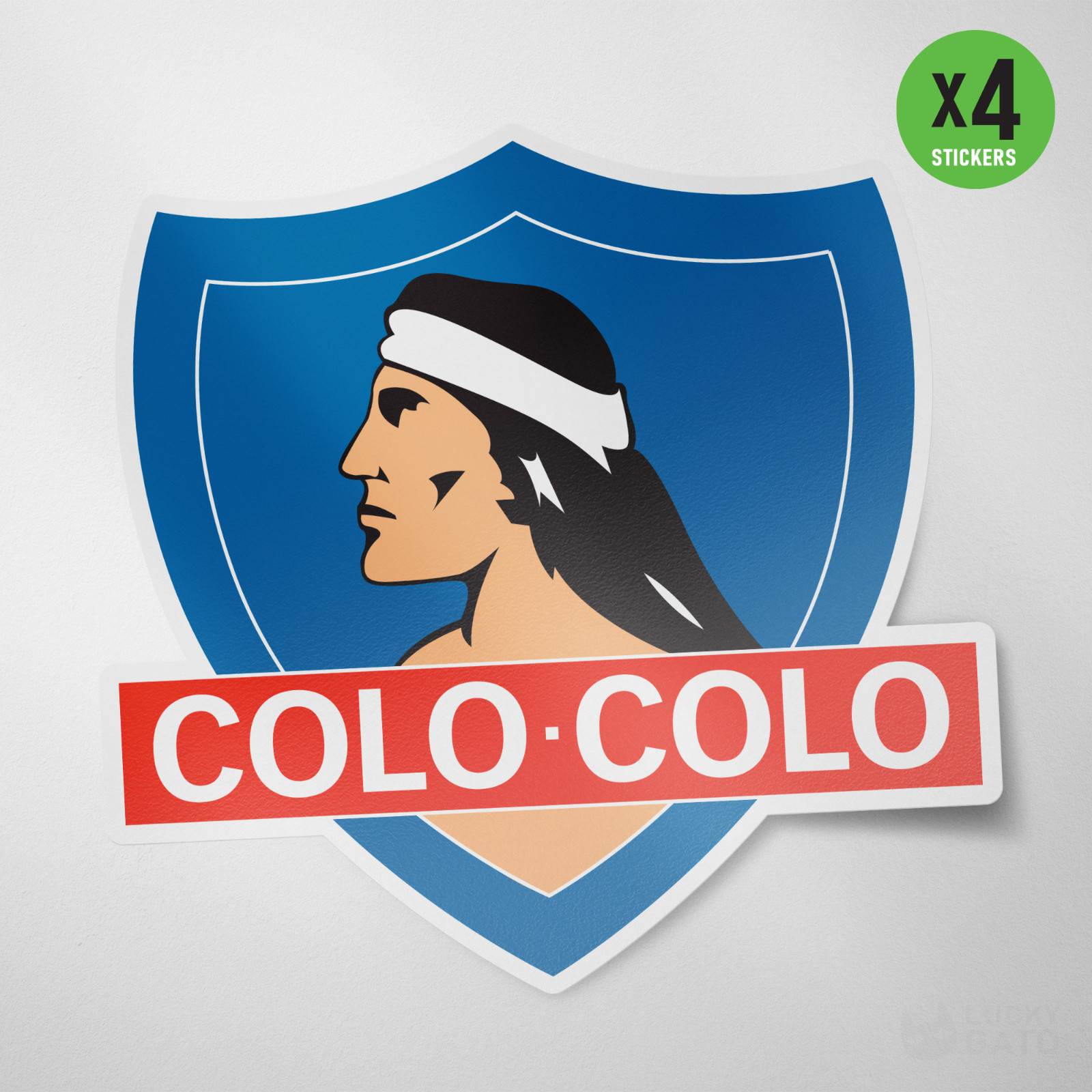 Colo Colo Chile 4 Pack Sticker Vinyl DecalCalcomania Color Cacique Santiago
