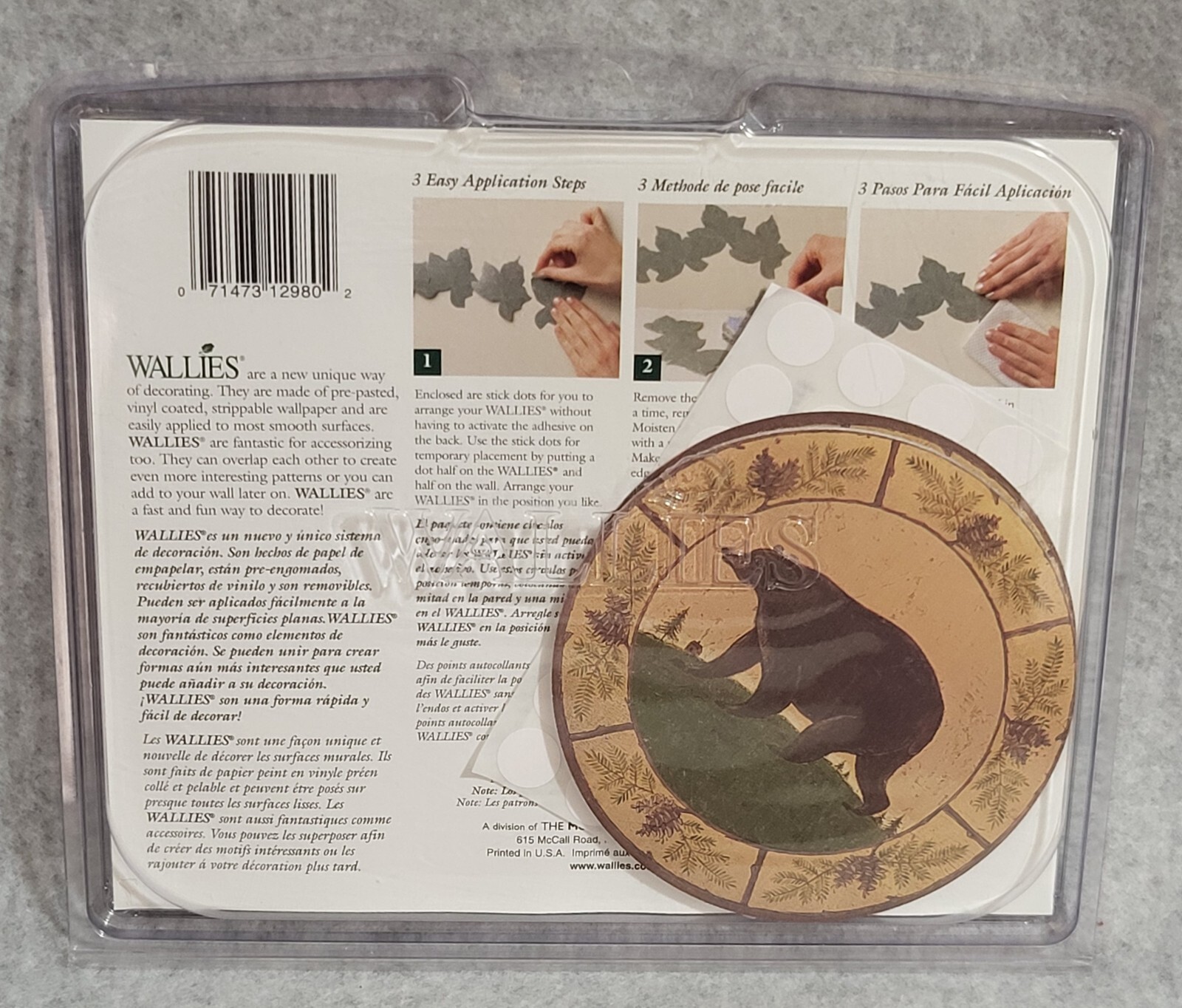 Wallies 25 Wallpaper Cutouts Warren Kimble Woodland Lodge Animals Pre-Pasted NIP