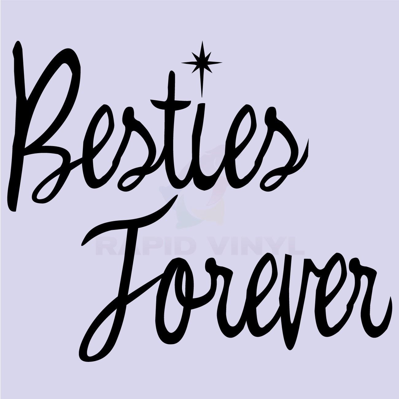 BESTIES FOREVER BEST FRIENDS Decal Wall Sticker Home Friends Wall