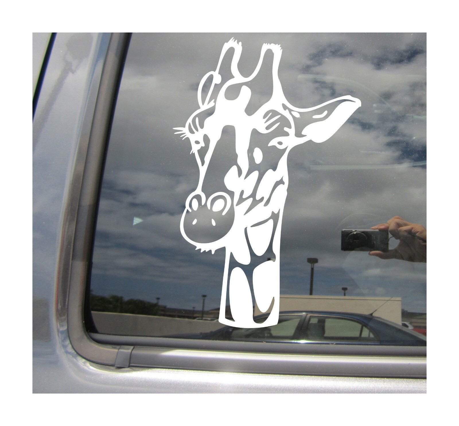 Giraffe Head – African Safari – Auto Window Quality Vinyl Decal Sticker 01077