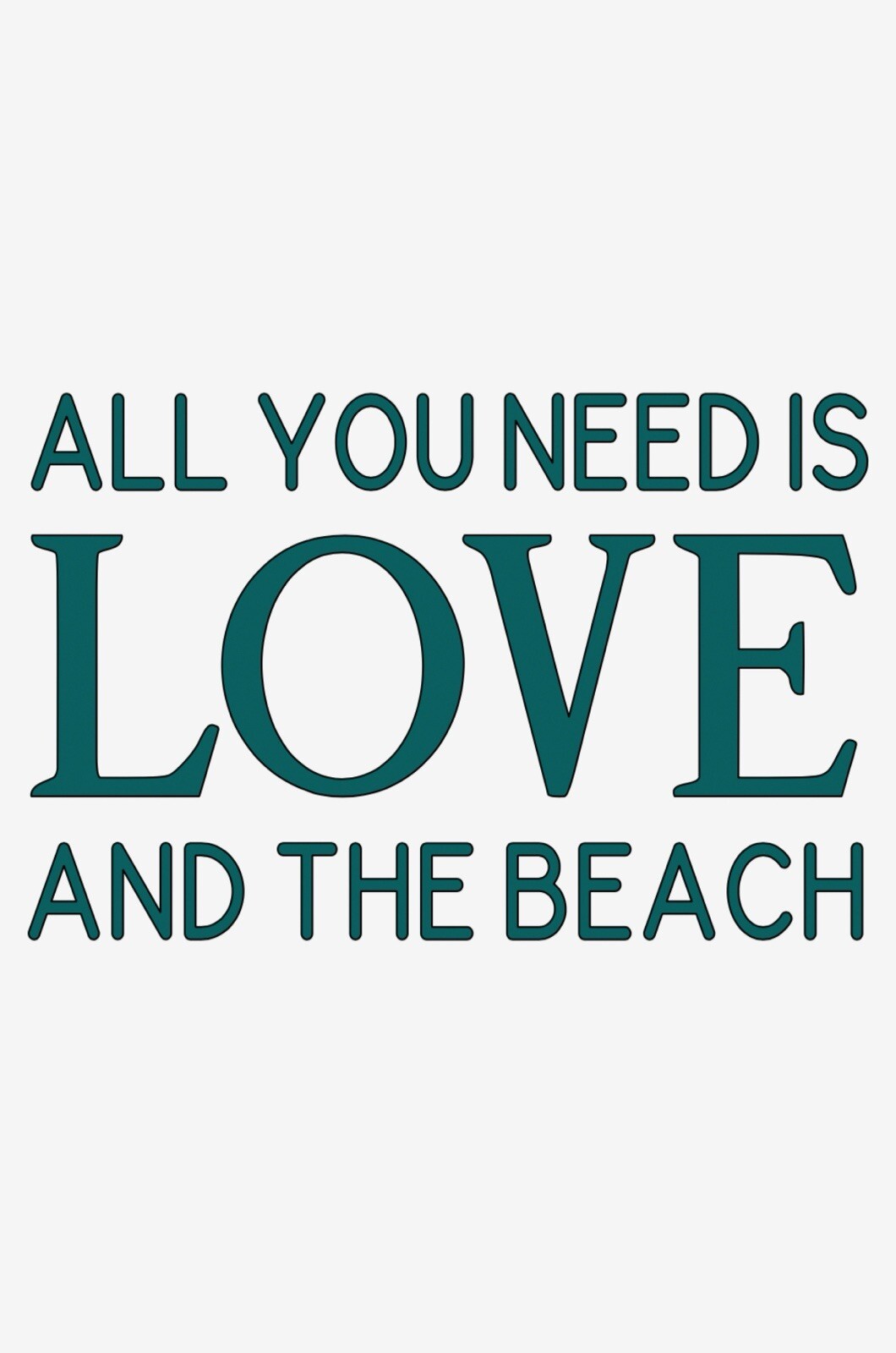 All You Need Is Love And The Beach Vinyl Decal Sticker Window, Tablet, Laptop