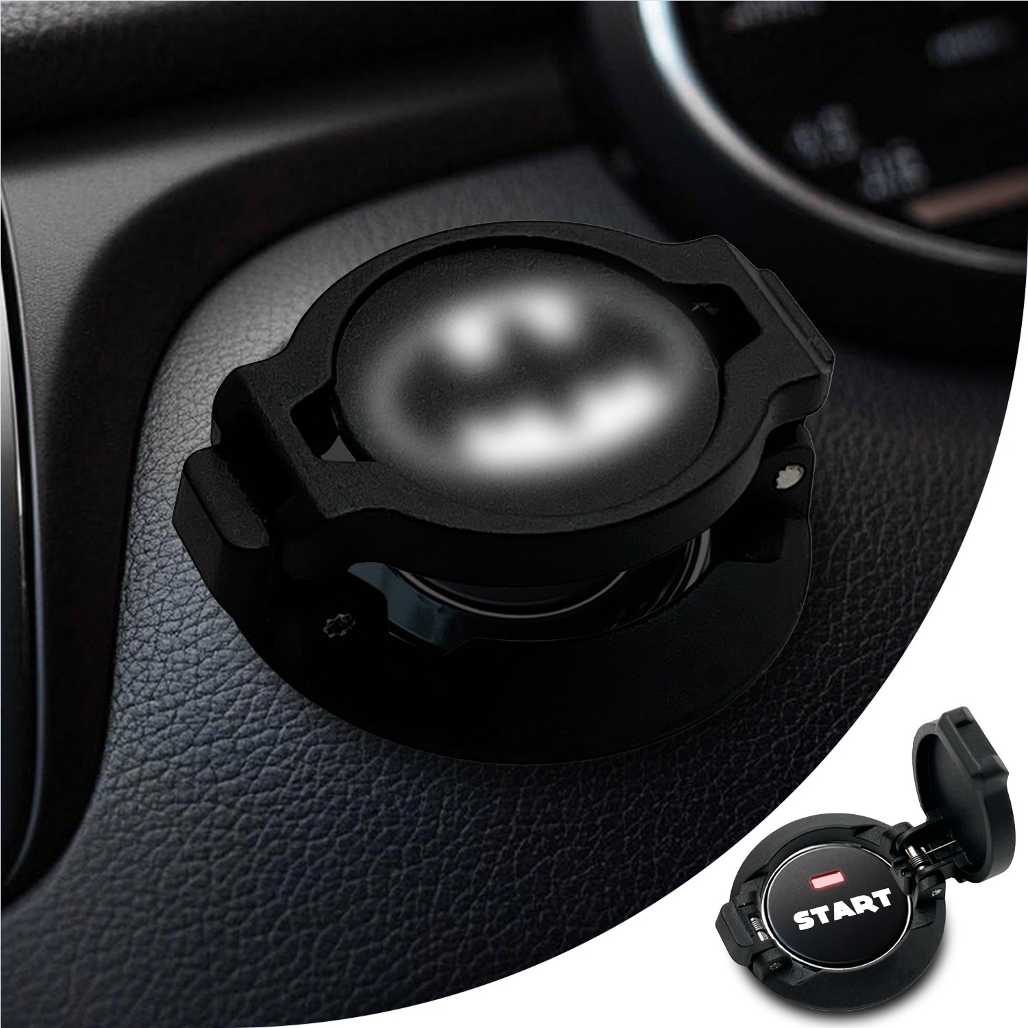 Car Push Engine Start Button Cover, Touch Button Protector Cover