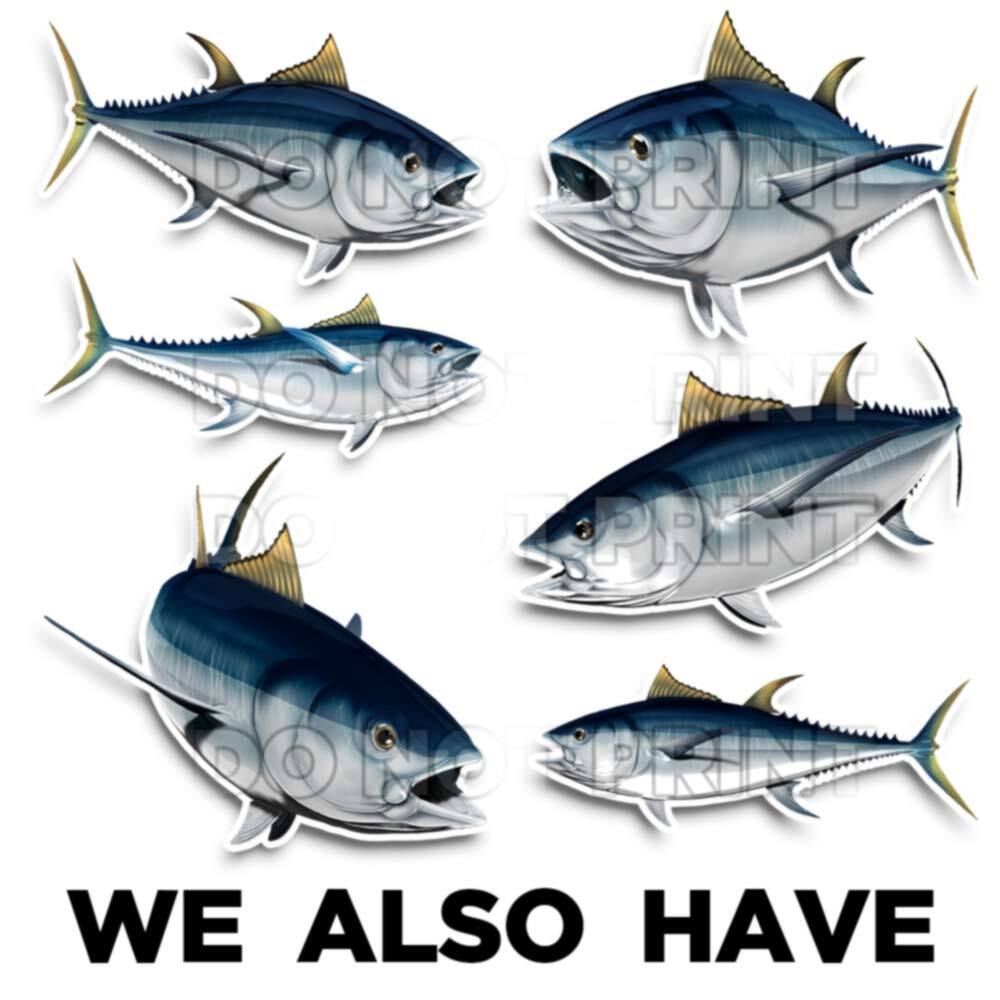Albacore Decals Fish Stickers Vinyl Tackle Box Stickers – Set of 2 #121