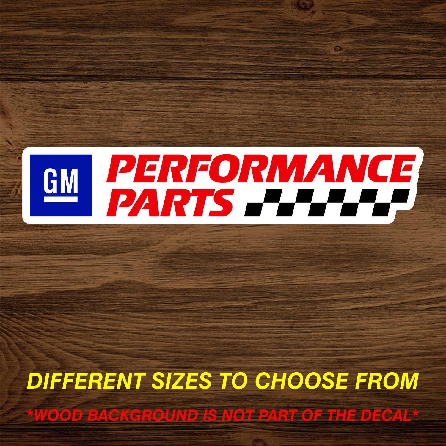 GM Performance Parts Vinyl Decal Sticker Free Shipping