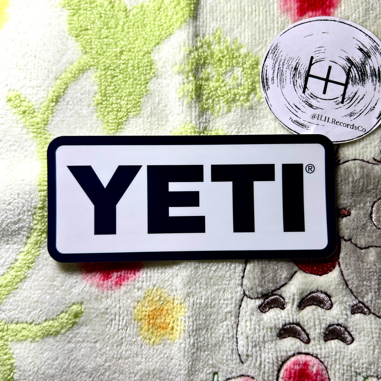 Yeti Official Sticker Decal Cooler Tumbler Outdoors Brand 4″ Matte Black & White