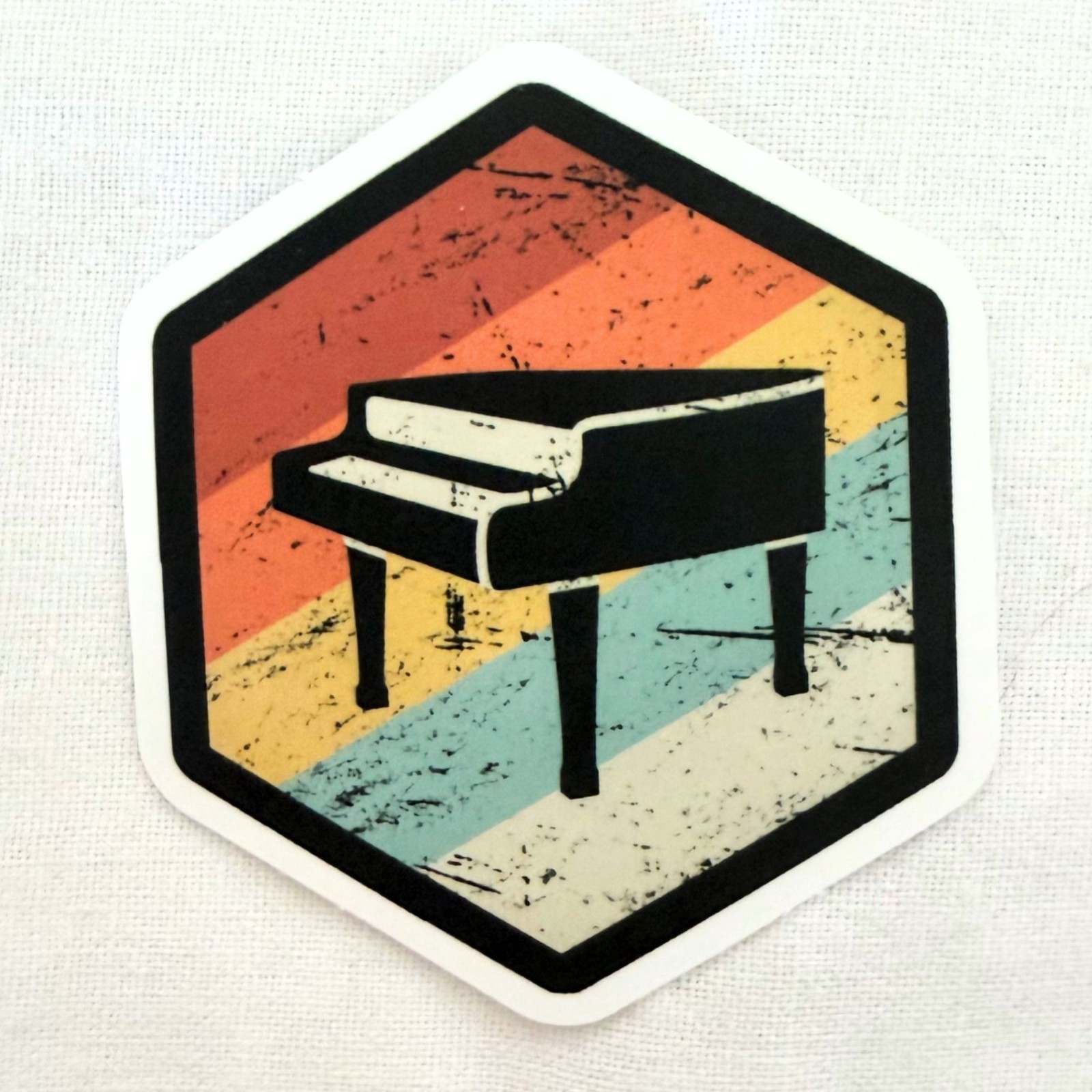 Retro Piano 2in Sticker Vintage Piano Waterproof Vinyl Style Music Art #94