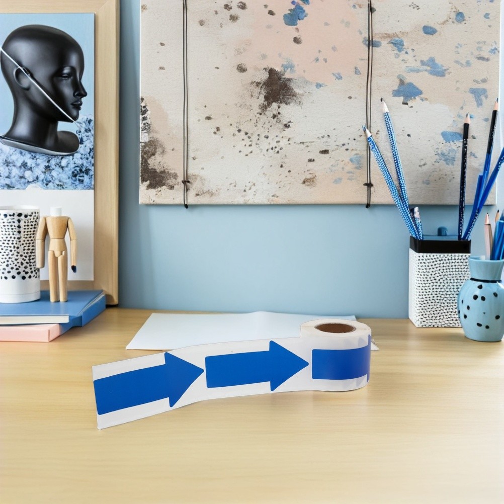 Flow Direction Arrow Tape Blue for Pipe Marking with Industrial Grade Adhesive
