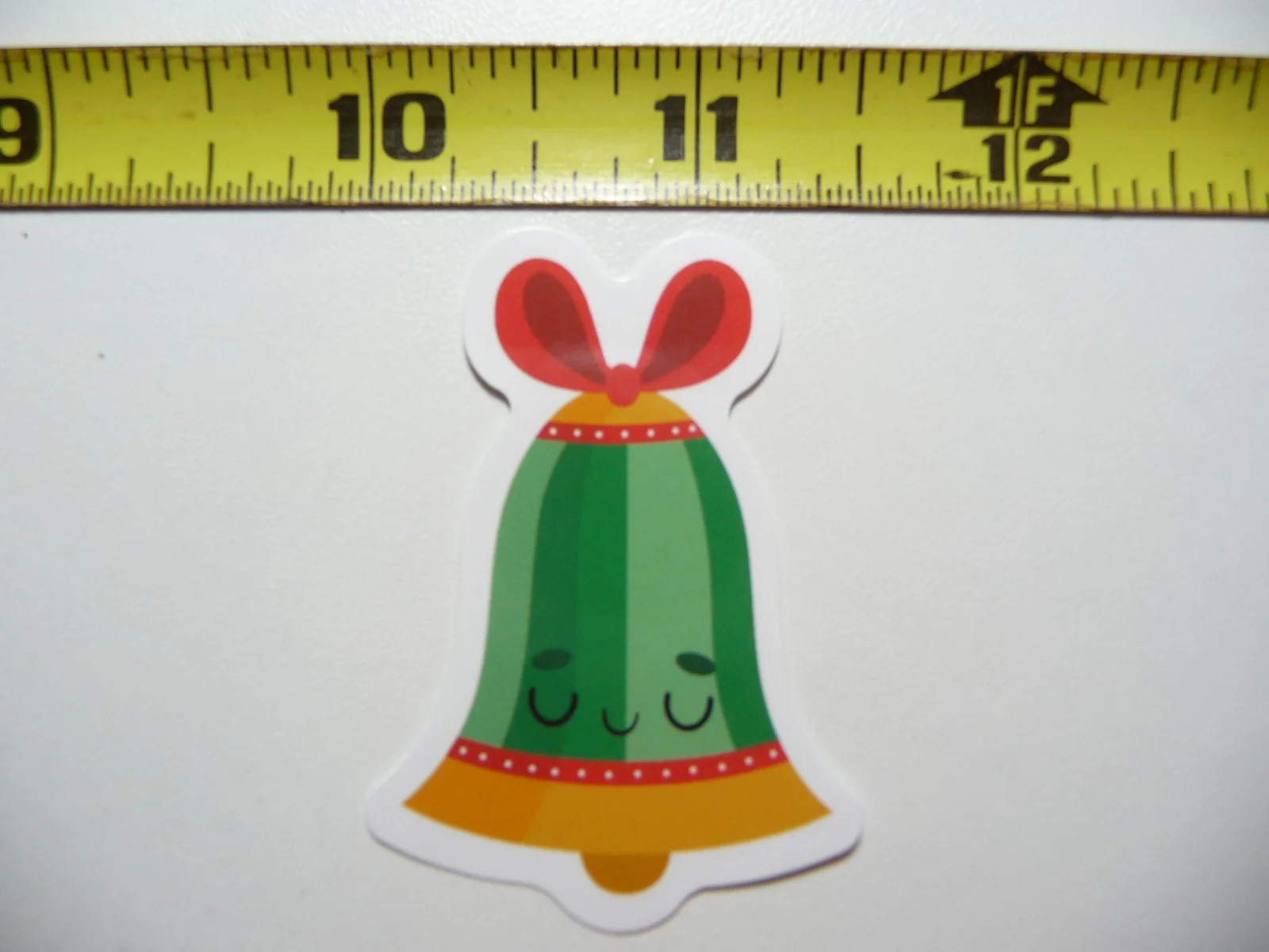 CONTENT CHRISTMAS BELL SMALL STICKER DECAL WINTER HOLIDAYS CHRISTIAN FUN