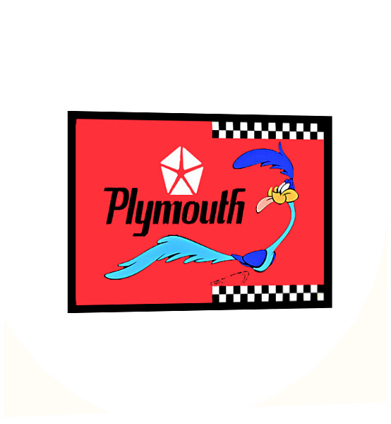 Plymouth Road Runner Sign Sticker «Clay Smith Cams» Car Classic 4 Sizes
