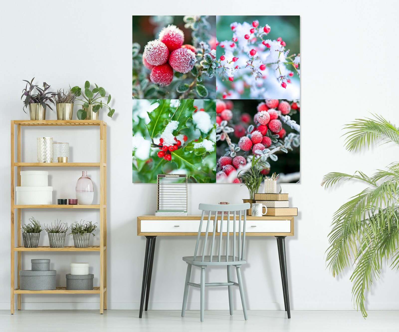 3D Winter Red Fruits ZHU167 Wall Stickers Wall Murals Wallpaper Assaf Frank Amy