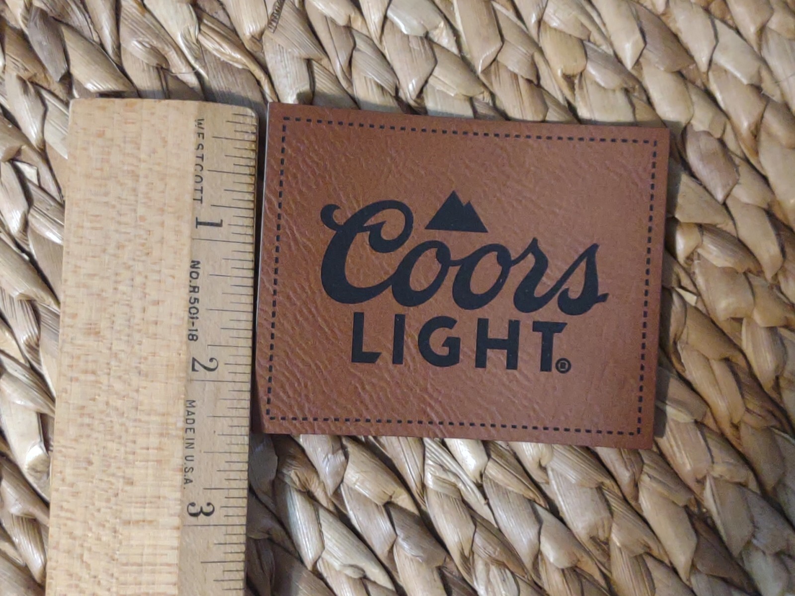 Coors Light Patch Sticker Decal Faux Leather 3M Adhesive Back