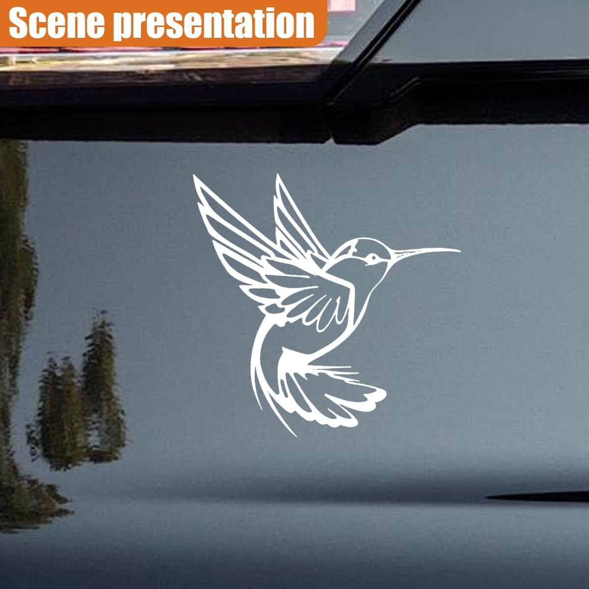 White Hummingbird Waterproof Vinyl Car Sticker Auto Laptop Wall Decal