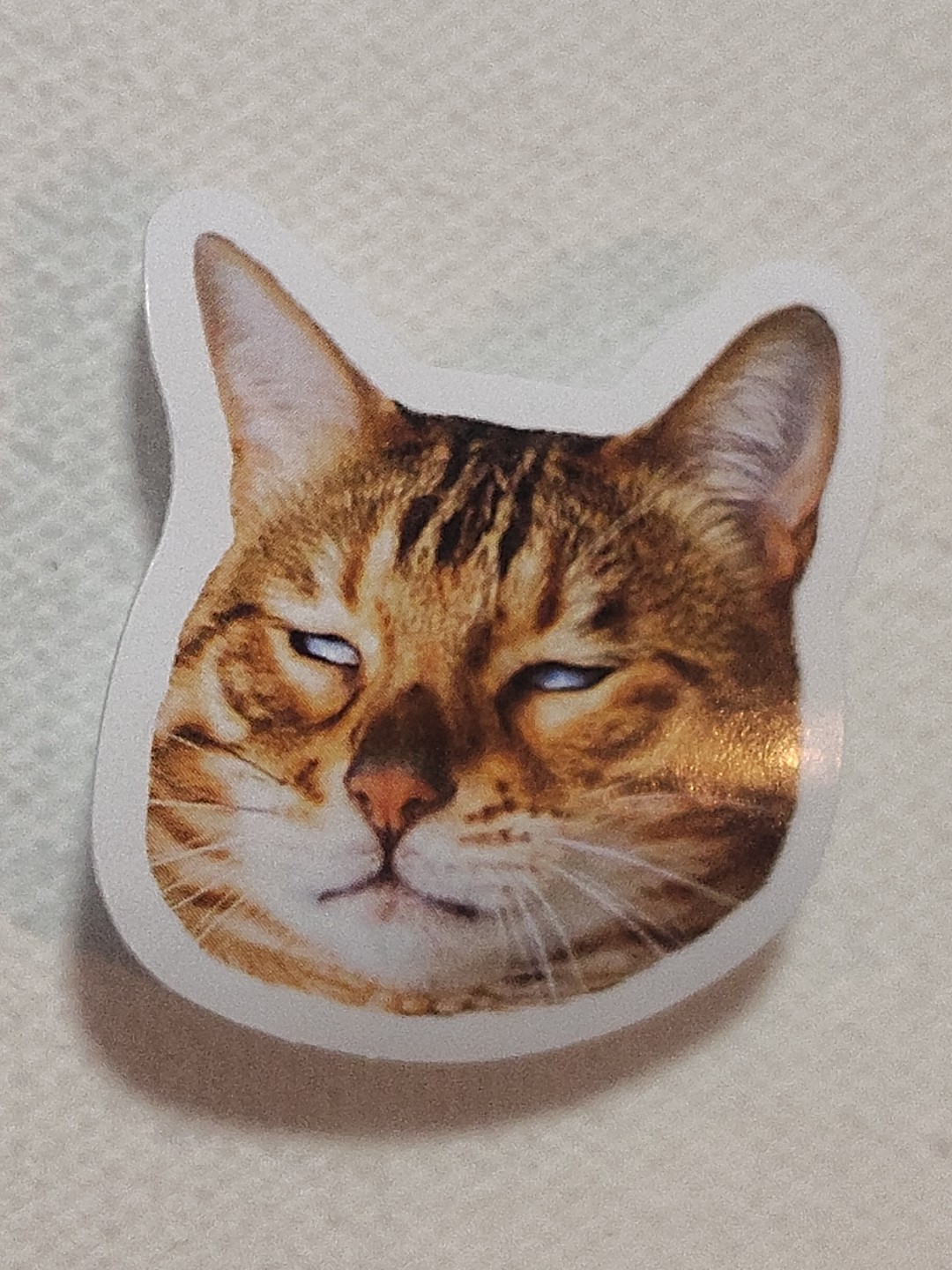 Funny Orange Cat Face Sticker Decal Laptop Phone Fashion 1.5″ Tall