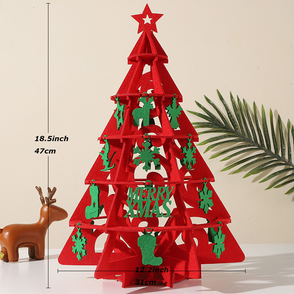 DIY Three-Dimensional Felt Cloth Christmas Tree Decoration Children’s XMAS Gifts
