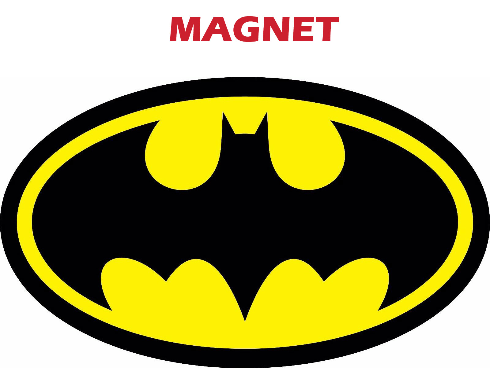 MAGNET BATMAN LOGO Decal Diecut Vinyl Comic Dark Knight Colored Car Track Fridge