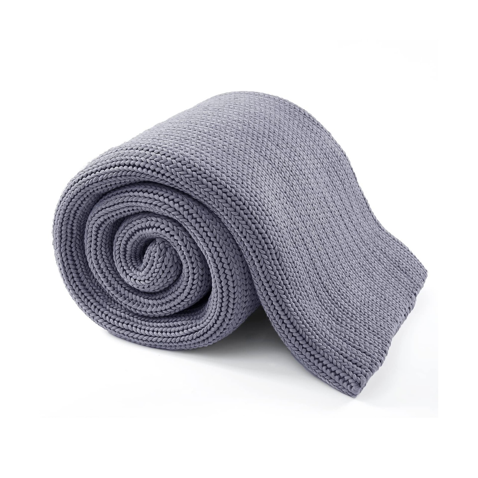 Guohaoi Knitted Weighted Blanket for Adults (Light Grey 60″x80″… USA FAST SHIP